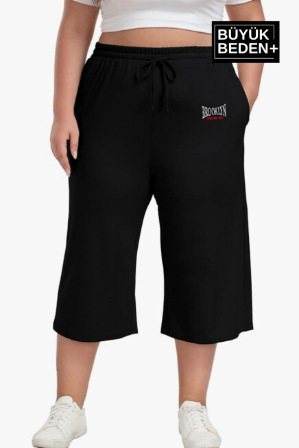 Kadın Büyük Beden N.Brooklyn Baskılı Standart &Regular Kalıp Şort SPR25BSRk089