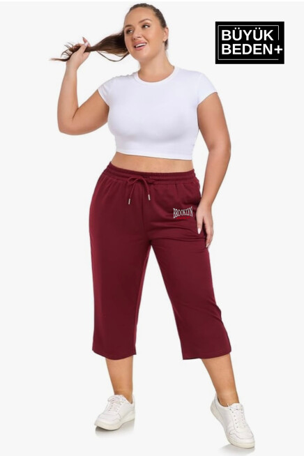 Kadın Büyük Beden N.Brooklyn Baskılı Standart &Regular Kalıp Şort SPR25BSRk089