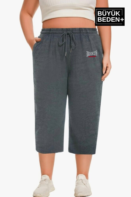 Kadın Büyük Beden N.Brooklyn Baskılı Standart &Regular Kalıp Şort SPR25BSRk089