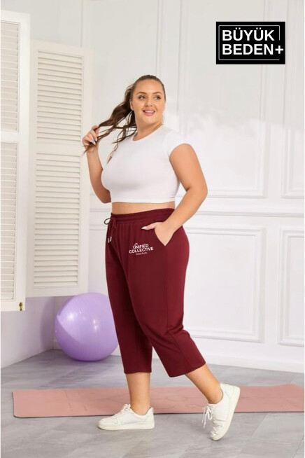 Kadın Büyük Beden Unified Collective Baskılı Standart &Regular Kalıp Şort SPR25BSRK088