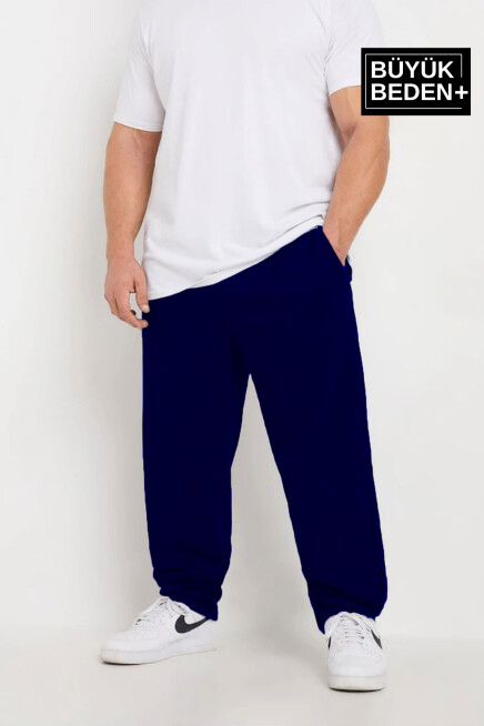 Üçlü Büyük Beden Reçme Paça İnce Eşofman Altı SPR25BEA52-3