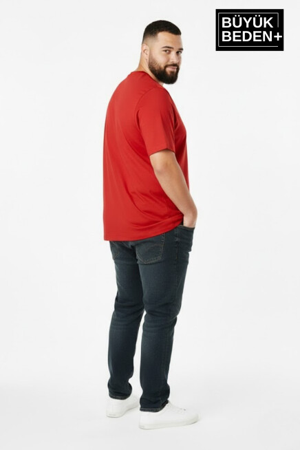 Büyük Beden Erkek Basic Tişört – Pamuklu Düz T-Shirt 3XL-6XL SPR26BTS10