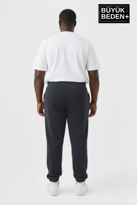 Erkek Büyük Beden BROOKLYN Baskılı Paça Lastikli Rahat Kesim Jogger İnce Eşofman Altı  SPR26BEA951-2