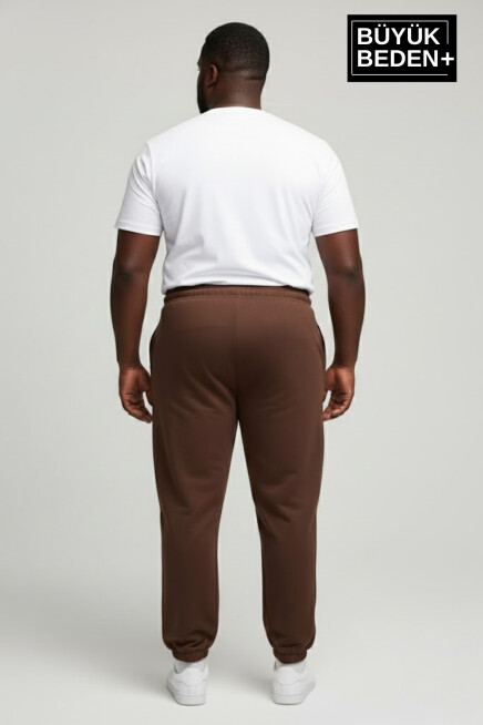 Erkek Büyük Beden New York Baskılı Paça Lastikli Rahat Kesim Jogger İnce Eşofman Altı SPR26BEA951-5