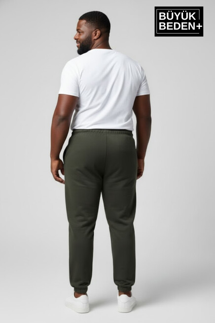 Erkek Büyük Beden New York Baskılı Paça Lastikli Rahat Kesim Jogger İnce Eşofman Altı SPR26BEA951-5