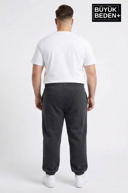 Erkek Büyük Beden New York Baskılı Paça Lastikli Rahat Kesim Jogger İnce Eşofman Altı SPR26BEA951-5