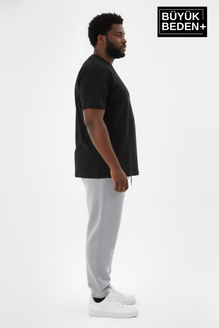 Erkek Büyük Beden Paça Lastikli İki İplik Rahat Kalıp ince Eşofman Altı SPR26BEA951