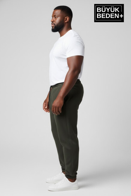 Erkek Büyük Beden Paça Lastikli İki İplik Rahat Kalıp ince Eşofman Altı SPR26BEA951