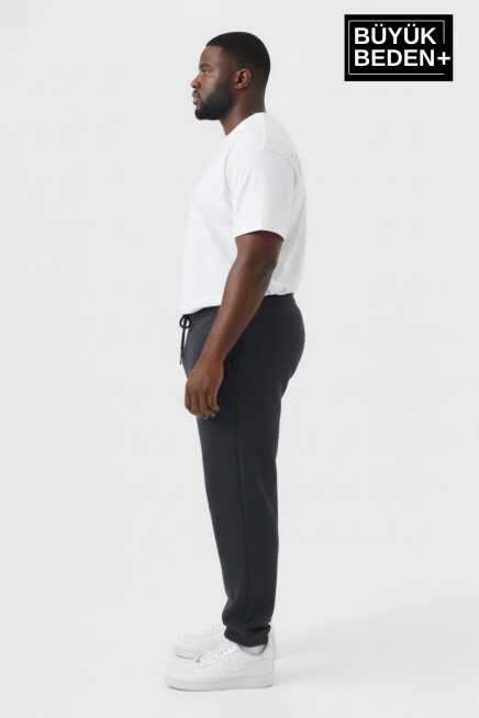 Erkek Büyük Beden Paça Lastikli İki İplik Rahat Kalıp ince Eşofman Altı SPR26BEA951