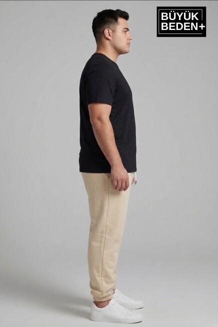 Erkek Büyük Beden Paça Lastikli İki İplik Rahat Kalıp ince Eşofman Altı SPR26BEA951