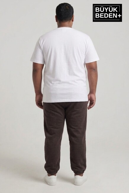 Erkek Büyük Beden Paça Lastikli İki İplik Rahat Kalıp ince Eşofman Altı SPR26BEA951