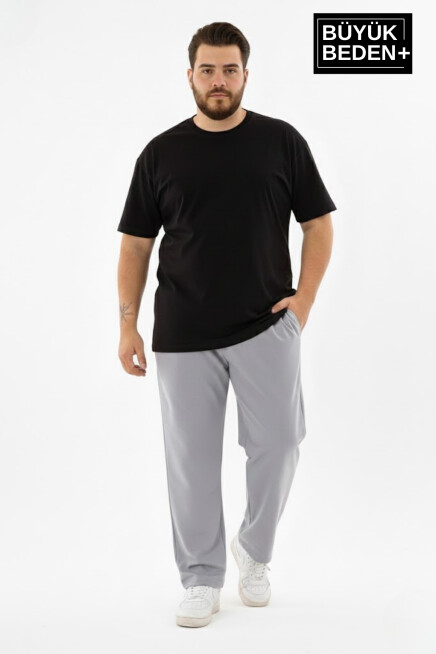 Erkek Büyük Beden Paça Reçme İnce Eşofman Altı 3’lü Set – Rahat Kalıp SPR26BEA952+3