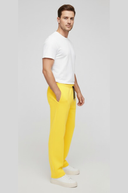 Erkek İçi Polarlı 3 iplik Kalın Brooklyn Baskılı Eşofman Altı SPR25EA70