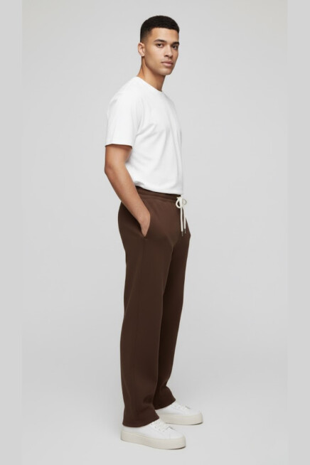 Erkek İçi Polarlı 3 iplik Kalın Brooklyn Baskılı Eşofman Altı SPR25EA70