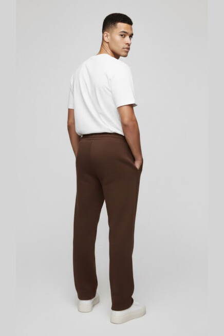 Erkek İçi Polarlı 3 iplik Kalın Brooklyn Baskılı Eşofman Altı SPR25EA70