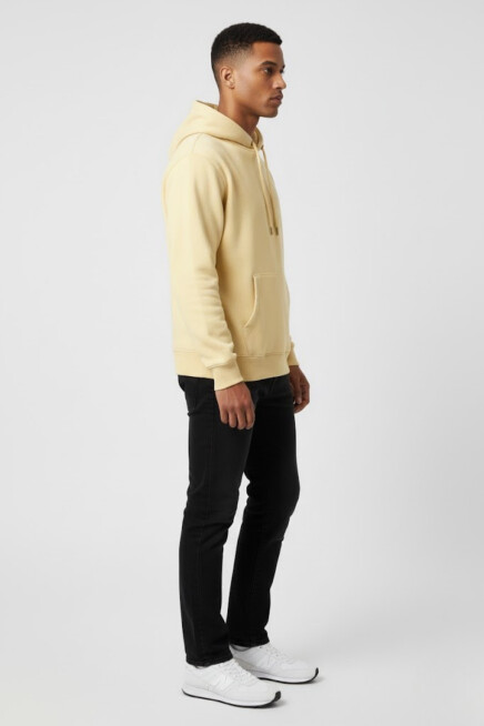 Erkek Kapşonlu Rahat Kalıp İçi Polarlı 3 iplik Kalın SweatShırt spr25sw55