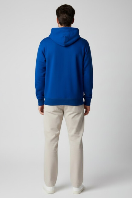 Erkek Kapşonlu Rahat Kalıp İçi Polarlı 3 iplik Kalın SweatShırt spr25sw55