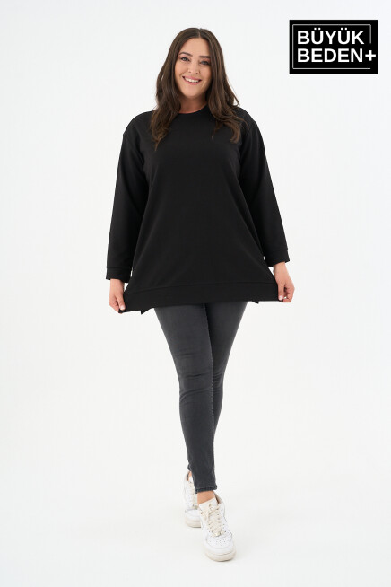 Kadın  Büyük Beden 3lü Set ince Sweatshırt Tunik SPR26BTK990+3