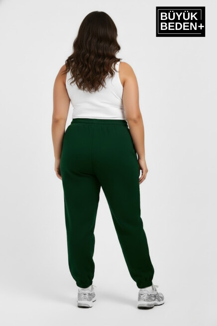 Kadın Büyük Beden BROOKLYN Baskılı Paça Lastikli Rahat Kesim Jogger İnce Eşofman Altı  SPR26BEAK951-2