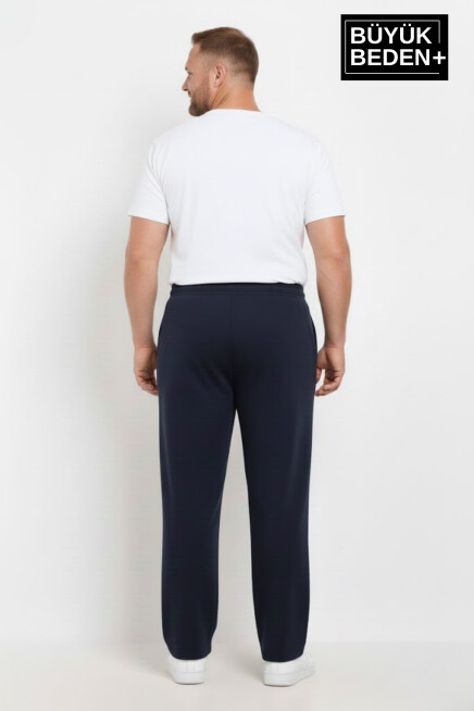 Erkek Büyük Beden BROOKLYN Baskılı Rahat Kesim Paça Reçme  ince Eşofman Altı SPR26EA952-2