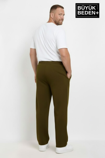 Erkek Büyük Beden BROOKLYN Baskılı Rahat Kesim Paça Reçme  ince Eşofman Altı SPR26EA952-2