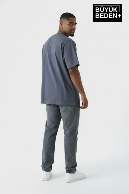 Büyük Beden Erkek Basic Tişört – Pamuklu Düz T-Shirt 3XL-6XL SPR26BTS10