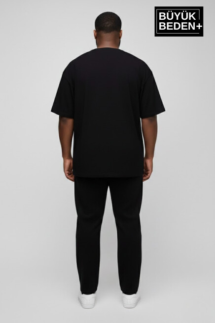 Büyük Beden Erkek Basic Tişört – Pamuklu Düz T-Shirt 3XL-6XL SPR26BTS510