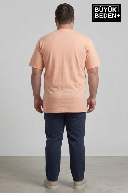 Erkek Büyük Beden Air Baskılı 3xl-6xl Bisiklet Yaka Tshırt SPR26BTS510-01