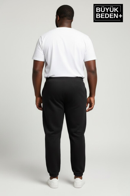 Erkek Büyük Beden BROOKLYN Baskılı Paça Lastikli Rahat Kesim Jogger İnce Eşofman Altı  SPR26BEA951-2