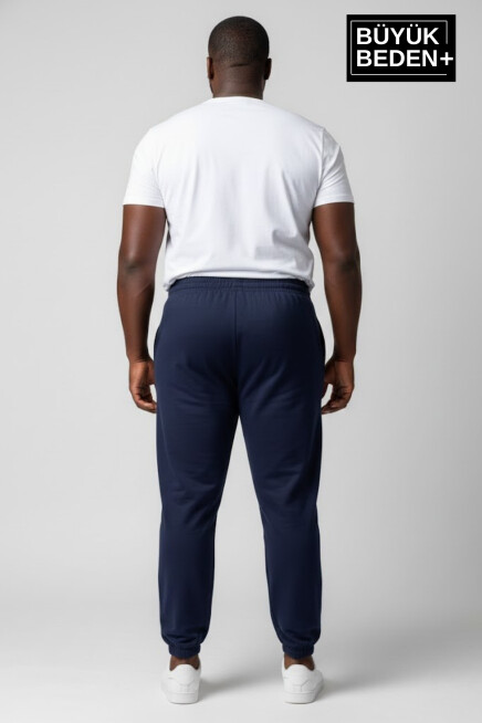 Erkek Büyük Beden BROOKLYN Baskılı Paça Lastikli Rahat Kesim Jogger İnce Eşofman Altı  SPR26BEA951-2