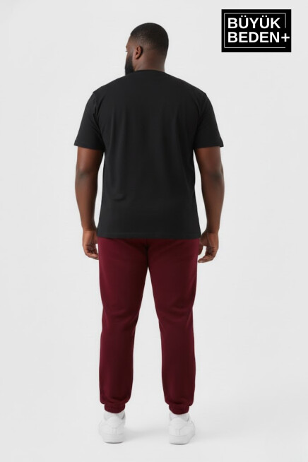 Erkek Büyük Beden BROOKLYN Baskılı Paça Lastikli Rahat Kesim Jogger İnce Eşofman Altı  SPR26BEA951-2