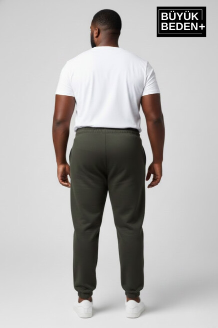 Erkek Büyük Beden BROOKLYN Baskılı Paça Lastikli Rahat Kesim Jogger İnce Eşofman Altı  SPR26BEA951-2