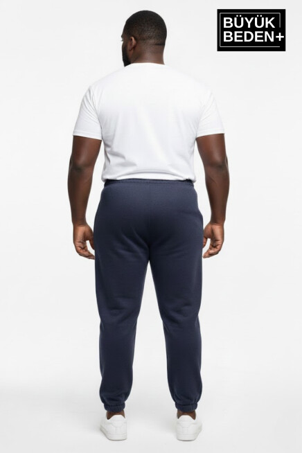 Erkek Büyük Beden BROOKLYN Baskılı Paça Lastikli Rahat Kesim Jogger İnce Eşofman Altı  SPR26BEA951-2