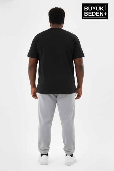 Erkek Büyük Beden N Logolu Paça Lastikli Rahat Kesim Jogger İnce Eşofman Altı SPR26BEA951-4