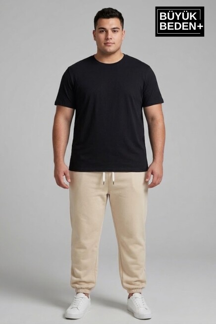 Erkek Büyük Beden Paça Lastikli İki İplik Rahat Kalıp ince Eşofman Altı SPR26BEA951