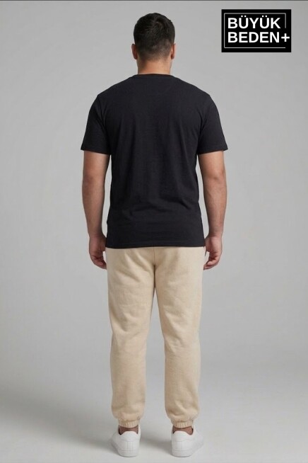 Erkek Büyük Beden Paça Lastikli İki İplik Rahat Kalıp ince Eşofman Altı SPR26BEA951