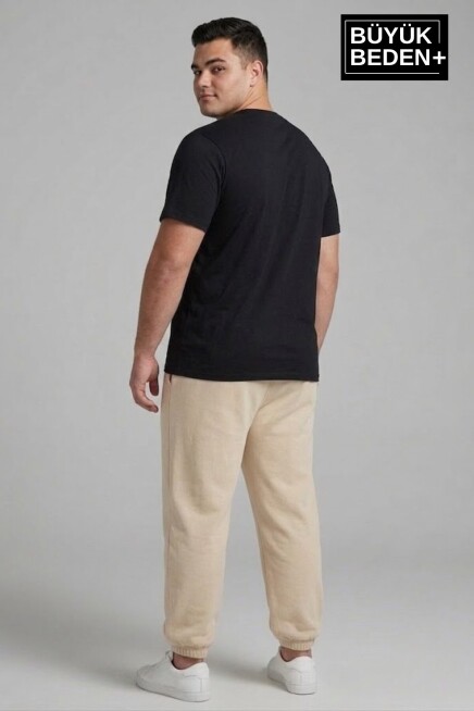 Erkek Büyük Beden Paça Lastikli İki İplik Rahat Kalıp ince Eşofman Altı SPR26BEA951