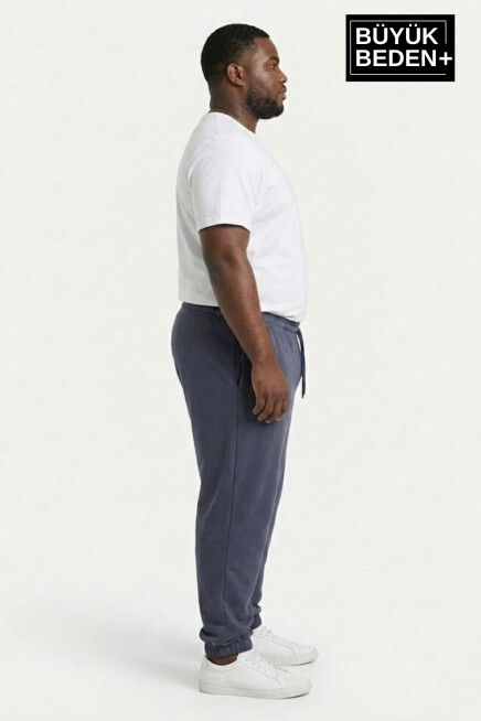 Erkek Büyük Beden Paça Lastikli Rahat Kalıp AR Baskılı İnce Eşofman Altı SPR26BEA951-1