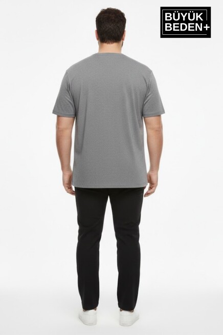 Erkek Büyük Beden Unified Collective Baskılı 3xl-6xl Bisiklet Yaka Tshırt SPR26BTS510-10