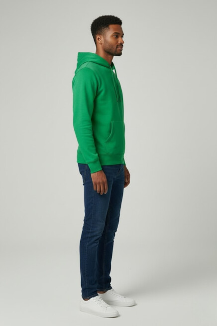 Erkek Kapşonlu Rahat Kalıp İçi Polarlı 3 iplik Kalın SweatShırt spr25sw55