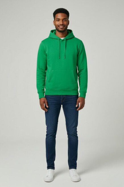 Erkek Kapşonlu Rahat Kalıp İçi Polarlı 3 iplik Kalın SweatShırt spr25sw55