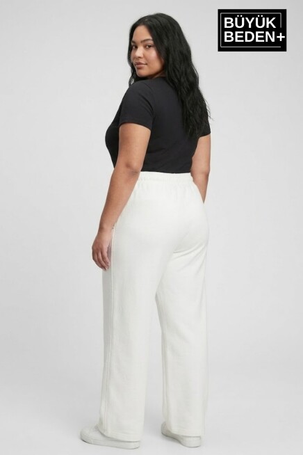 Kadın Büyük Beden Bol Paça  Yüksek Bel Lastikli Salaş Eşofman Altı SPR26BEA988