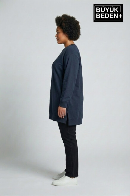 Kadın Tunik Büyük Beden ince Sweatshırt SPR26BTK990