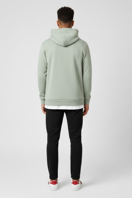 Süperlife Kapşonlu Uzun Kollu Baskılı Dar Kalıp İnce Erkek Sweatshirt SPR 2019K61