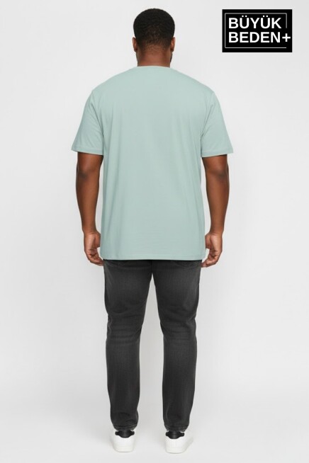 Erkek Büyük Beden Capri Island Baskılı 3xl-6xl Bisiklet Yaka Tshırt SPR26BTS510-14