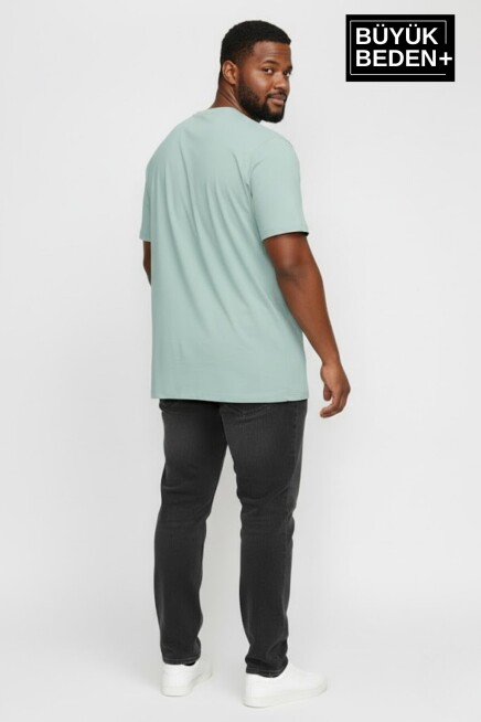 Erkek Büyük Beden Willamsburg Brooklyn Baskılı 3xl-6xl Bisiklet Yaka Tshırt SPR26BTS510-16